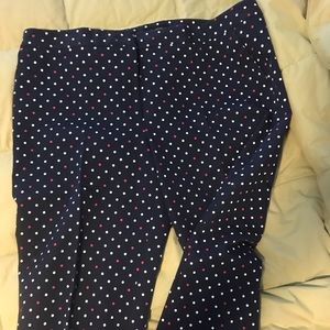Talbots Spring/summer polka dot slim crop pants.